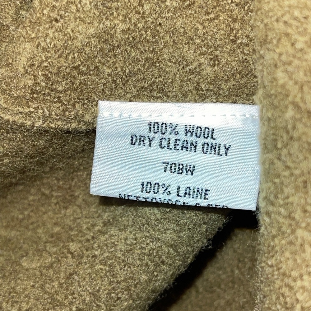 Eileen Fischer wool open jacket with scarf. Size small EUC color Olive Green - Picture 6 of 8